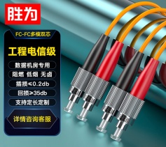 FC-FC多模双芯3米 工程电信级光纤跳线 胜为 62.5/125低烟无卤环保外被 收发器尾纤 FMC-208