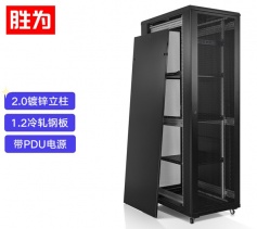 服务器机柜2米标准42U 宽600深800 带pdu电源 弱电监控UPS交换机网络机柜 XC320608