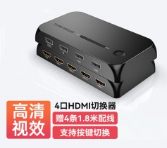 4进1出HDMI高清视频 KVM切换器 胜为KS-504H 